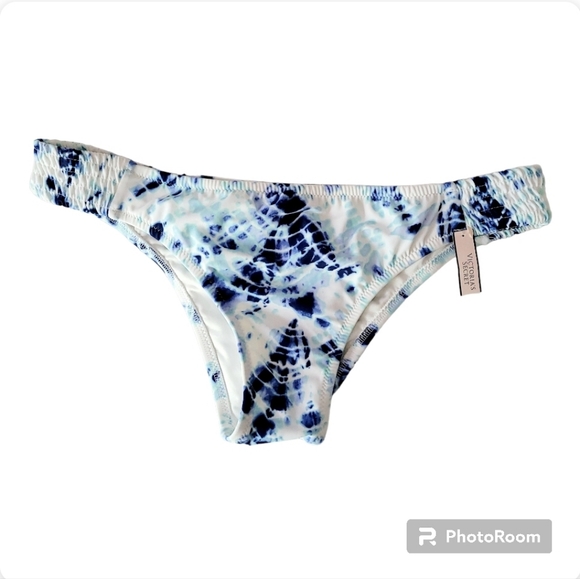 Victoria's Secret Other - NWT Victoria's Secret Tie Dyed Blue Bikini Bottoms Size Large